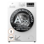 Lavatrice Daya DHW812IVA3 carica frontale 8 kg. Inverter 12000 giri bianco classe A