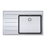 Lavello 1 vasca Franke FSX211 con gocciolatoio sinistro 86x52 cm. inox satinato
