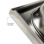 Lavello appoggio SA10050 1 vasca con gocciolatoio destro 100x50 cm. inox