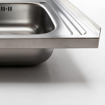 Lavello appoggio SA9050 1 vasca con gocciolatoio destro 90x50 cm. inox
