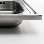 Lavello appoggio SA9050 1 vasca con gocciolatoio sinistro 90x50 cm. inox