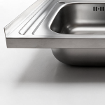 Lavello appoggio SA9050 1 vasca con gocciolatoio sinistro 90x50 cm. inox