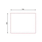 Lavello da incasso SA3104071 1 vasca 76x50.5 cm inox