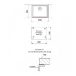 Lavello monovasca Plados ON5610ST sottotop 56x43.5 microUltragranit tecnologia ariapura nero