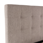 Letto alla francese Ascoli contenitore 140x190 cm. in tessuto Aragon 20 taupe