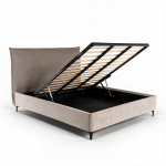 Letto matrimoniale Line contenitore in tessuto Aragon 20 taupe