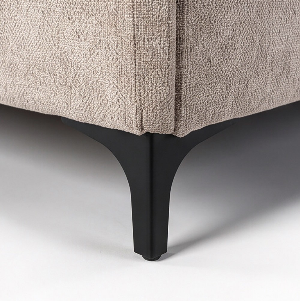 Letto matrimoniale Line contenitore in tessuto Aragon 20 taupe