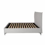 Letto matrimoniale Line contenitore in tessuto Aragon 80 light grey