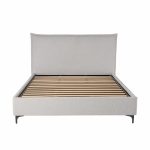 Letto matrimoniale Line contenitore in tessuto Aragon 80 light grey