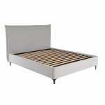 Letto matrimoniale Line contenitore in tessuto Aragon 80 light grey