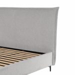 Letto matrimoniale Line contenitore in tessuto Aragon 80 light grey