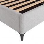 Letto matrimoniale Line contenitore in tessuto Aragon 80 light grey