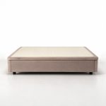 Letto matrimoniale Sommier 180x200 con contenitore in tessuto Enjoy 03 taupe