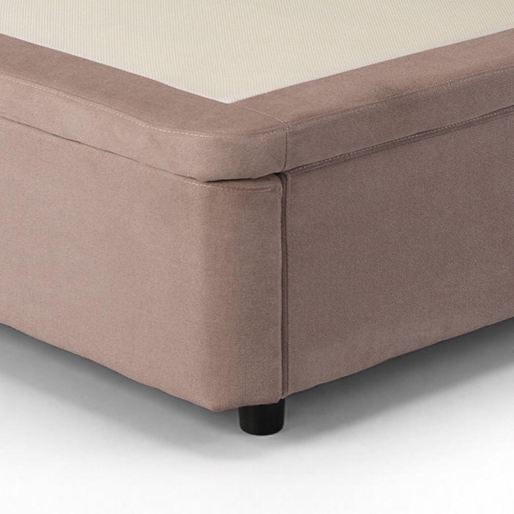 Letto matrimoniale Sommier 180x200 con contenitore in tessuto Enjoy 03 taupe