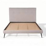 Letto matrimoniale Stiletto con rete fissa in tessuto Enjoy 20 grigio chiaro