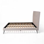 Letto matrimoniale Stiletto con rete fissa in tessuto Enjoy 20 grigio chiaro
