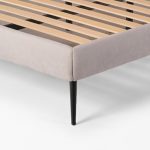 Letto matrimoniale Stiletto con rete fissa in tessuto Enjoy 20 grigio chiaro