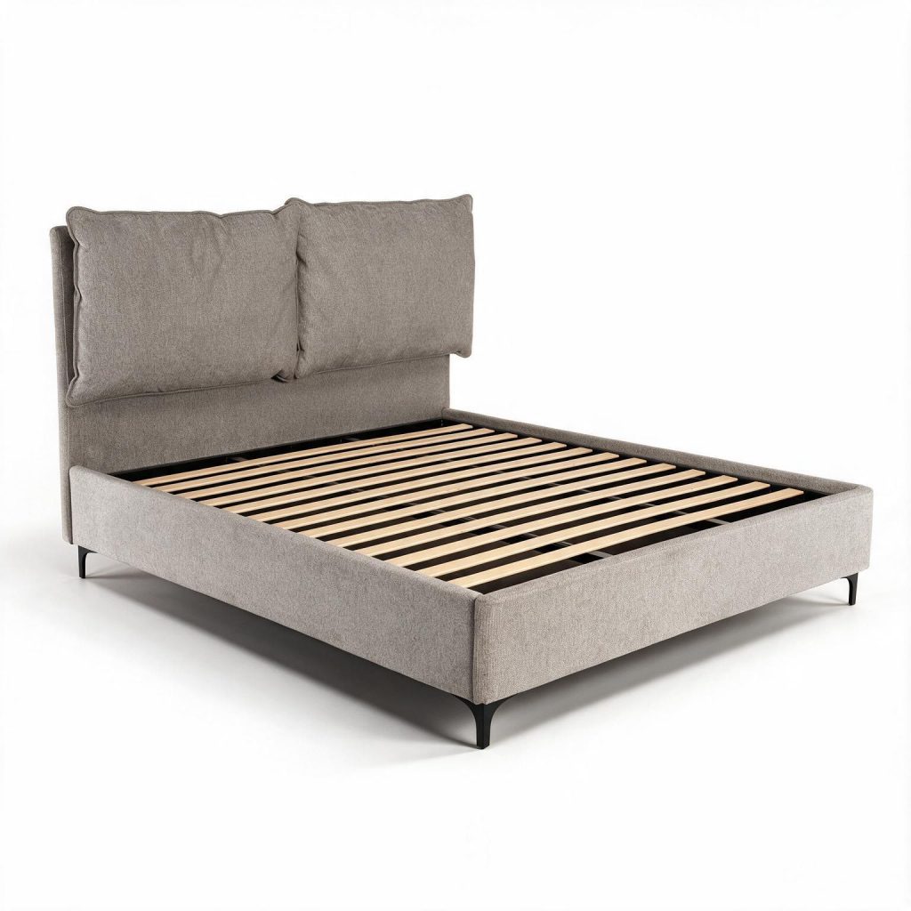 Letto matrimoniale Vogue contenitore in tessuto Aragon 20 taupe