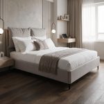 Letto matrimoniale Vogue contenitore in tessuto Aragon 20 taupe