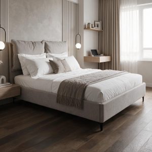 Letto matrimoniale Vogue contenitore in tessuto Aragon 20 taupe