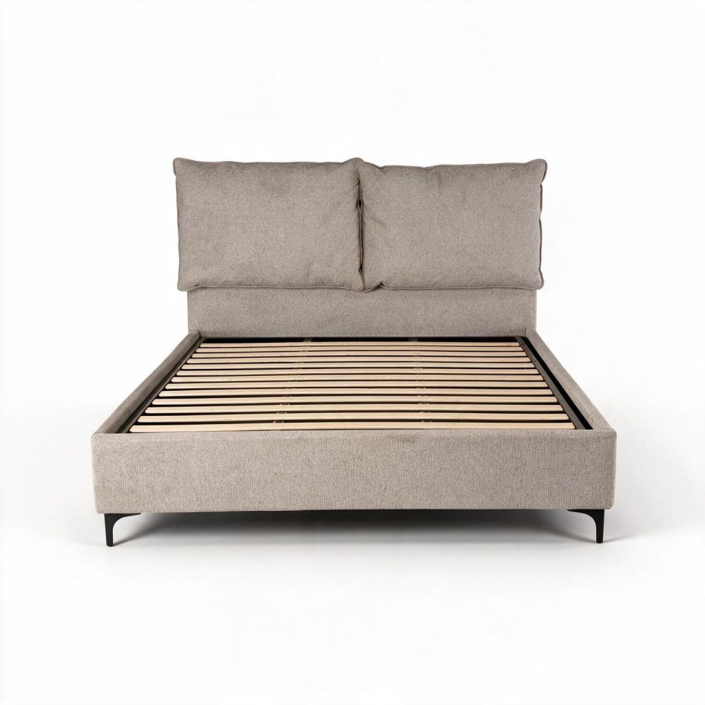 Letto matrimoniale Vogue contenitore in tessuto Aragon 20 taupe