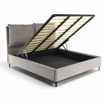 Letto matrimoniale Vogue contenitore in tessuto Aragon 20 taupe
