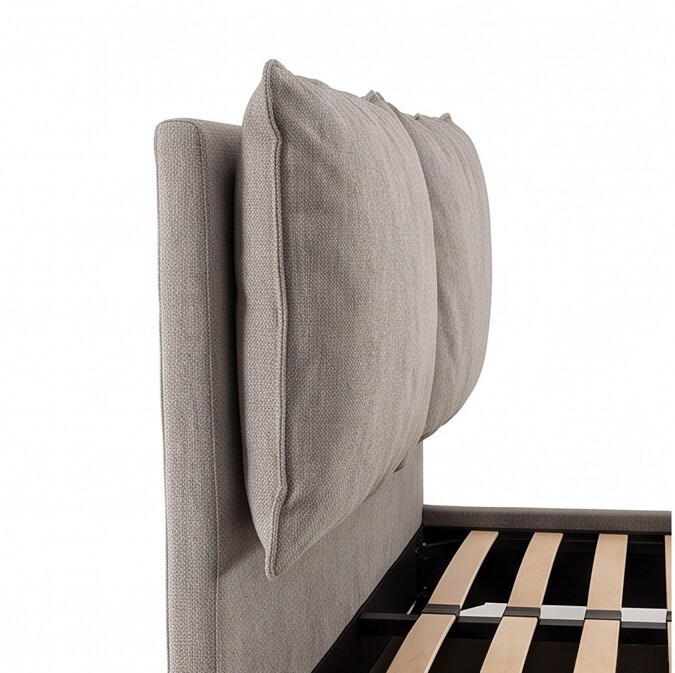 Letto matrimoniale Vogue contenitore in tessuto Aragon 20 taupe