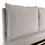 Letto matrimoniale Vogue contenitore in tessuto Aragon 80 light grey