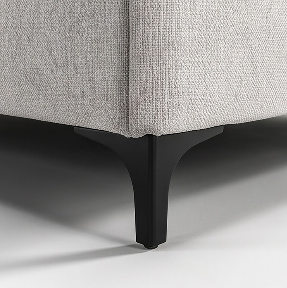 Letto matrimoniale Vogue contenitore in tessuto Aragon 80 light grey