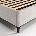 Letto matrimoniale Vogue contenitore in tessuto Aragon 80 light grey