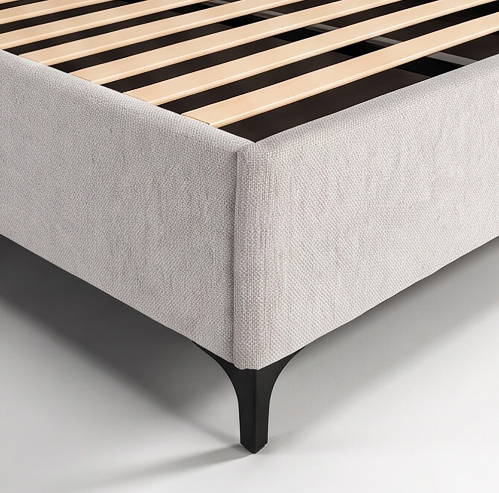 Letto matrimoniale Vogue contenitore in tessuto Aragon 80 light grey