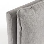 Letto matrimoniale Vogue contenitore in tessuto Aragon 80 light grey