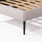 Letto singolo Stiletto con rete fissa in tessuto Enjoy 20 grigio chiaro