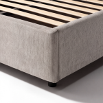 Letto una piazza e mezza Sofaback contenitore in tessuto Aragon 20 taupe