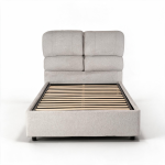 Letto una piazza e mezza Sofaback contenitore in tessuto Aragon 80 light grey