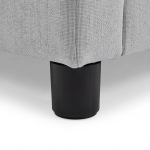 Letto una piazza e mezza Sofaback contenitore in tessuto Aragon 80 light grey