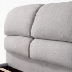 Letto una piazza e mezza Sofaback contenitore in tessuto Aragon 80 light grey
