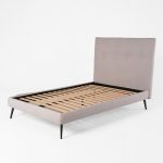 Letto una piazza e mezza Stiletto con rete fissa in tessuto Enjoy 20 grigio chiaro