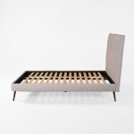 Letto una piazza e mezza Stiletto con rete fissa in tessuto Enjoy 20 grigio chiaro