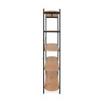 Libreria Hanoi20B con 5 ripiani rovere e struttura in metallo nero
