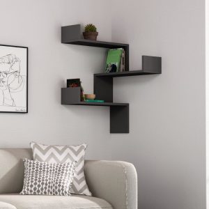 Libreria angolare Luksa colore antracite
