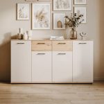 Madia Kerry51A 4 ante e 2 cassetti in beige e artisan oak