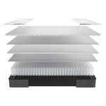 Materasso una piazza e mezza Tarico 120x190x22.3 H cm. con molle insacchettate e strato in memory foam