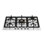 Piano cottura Bertazzoni P755CPROX a gas da 75 cm. 5 zone con dual wok centrale inox