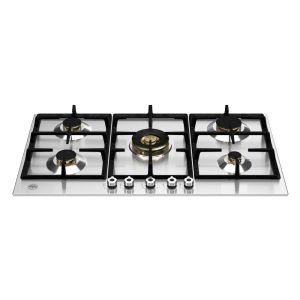 Piano cottura Bertazzoni P905CPROX a gas da 90 cm. 5 zone con dual wok centrale inox