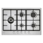 Piano cottura Candy CHG7WL4WTX a gas 5 fuochi con griglie in ghisa 75 cm. inox