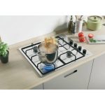 Piano cottura a gas Candy CHW6LBX 4 zone manopole laterali inox