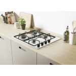 Piano cottura a gas Candy CHW6LBX 4 zone manopole laterali inox