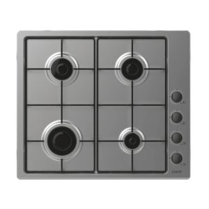 Piano cottura a gas Candy CHW6LBX 4 zone manopole laterali inox