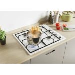 Piano cottura a gas Candy CHW6LWW 4 zone manopole laterali bianco